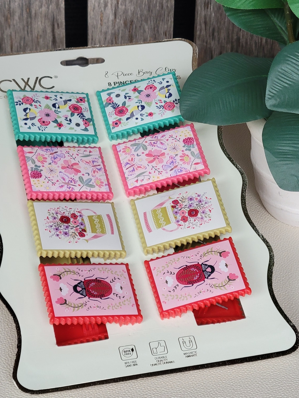 CWC Cook With Color Floral Bag Clips - Multicolor - Picture 4 of 4